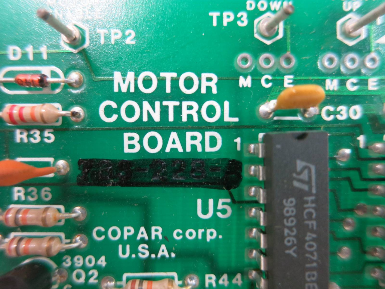 Copar 736-183 Motor Control Board PLC Card (TK4767-1)