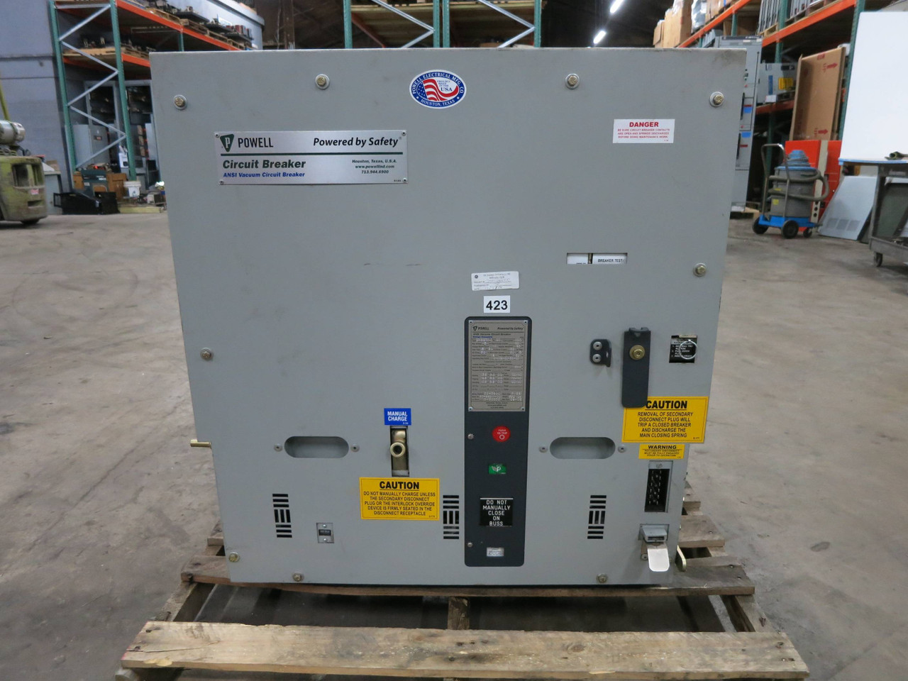 Powell 15PV50STDX-2 3000A 15kV 125DC Powl-Vac Vacuum Breaker PowlVac GE 3000 Amp (DW1457-1)
