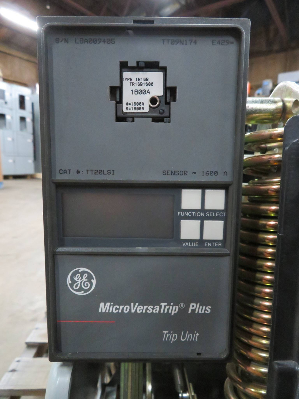 GE AKR-9D-50 1600 Amp Air Breaker MO DO LSI MVT Plus TT20LSI 1600A Rating Plug (NP2273-3)