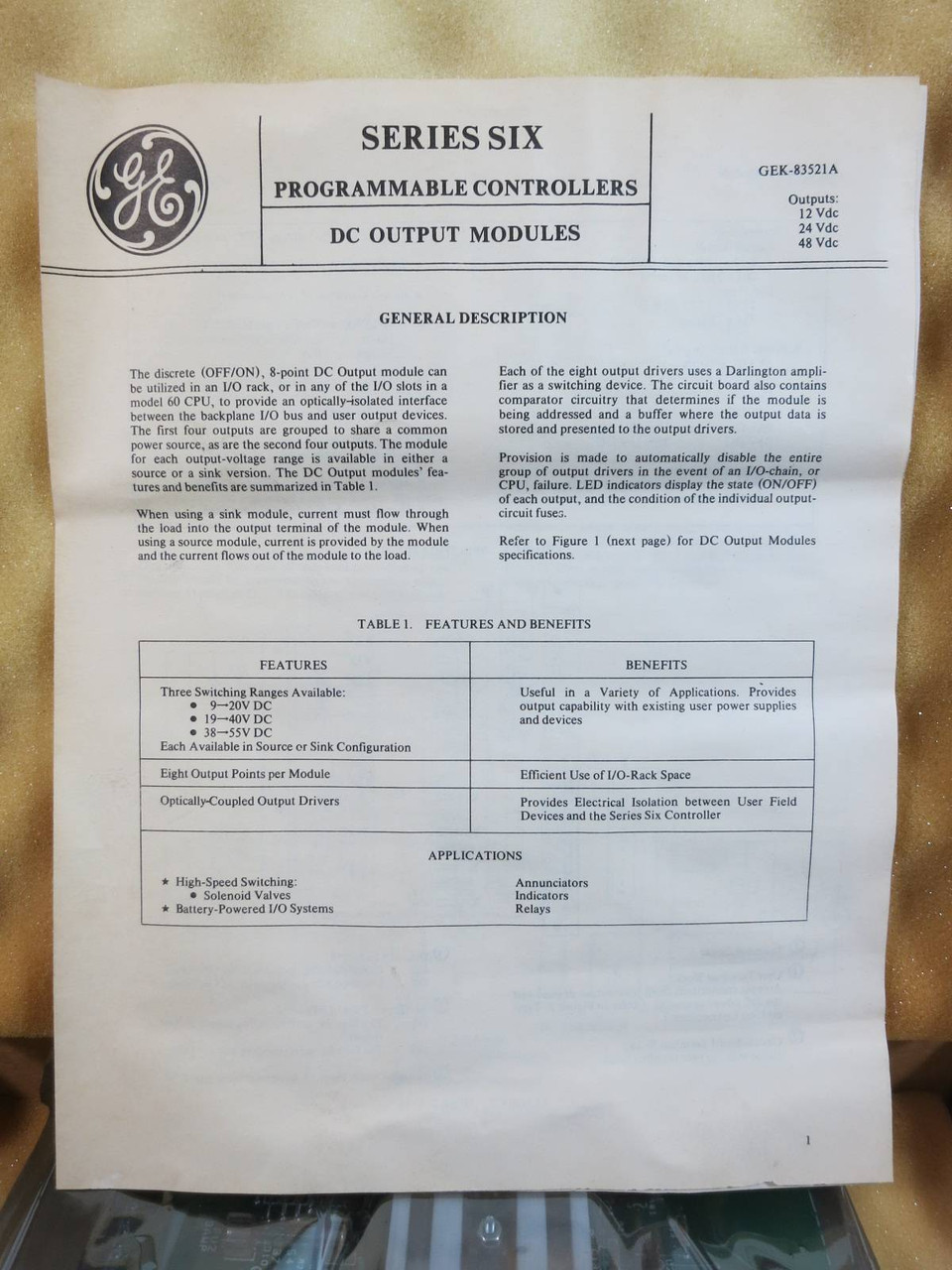 NEW GE Fanuc Series 6 IC600-YB902B DC Ouput Module PLC IC600YB902B 24VDC 2 Amp (TK4886-2)
