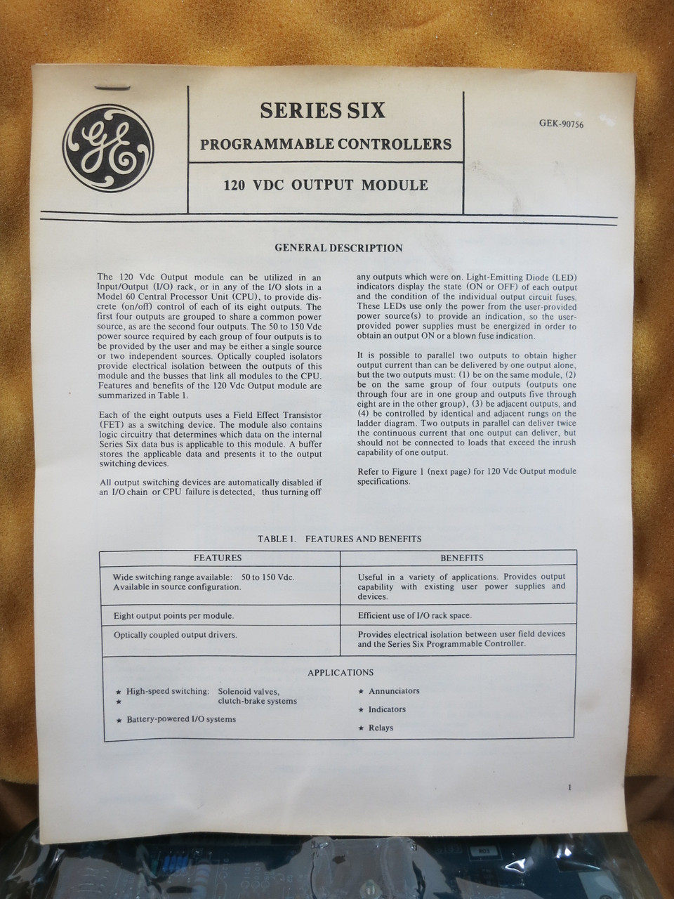 GE Fanuc Series 6 IC600-BF924A 120V DC Output Module PLC IC600BF924A New (TK4891-2)