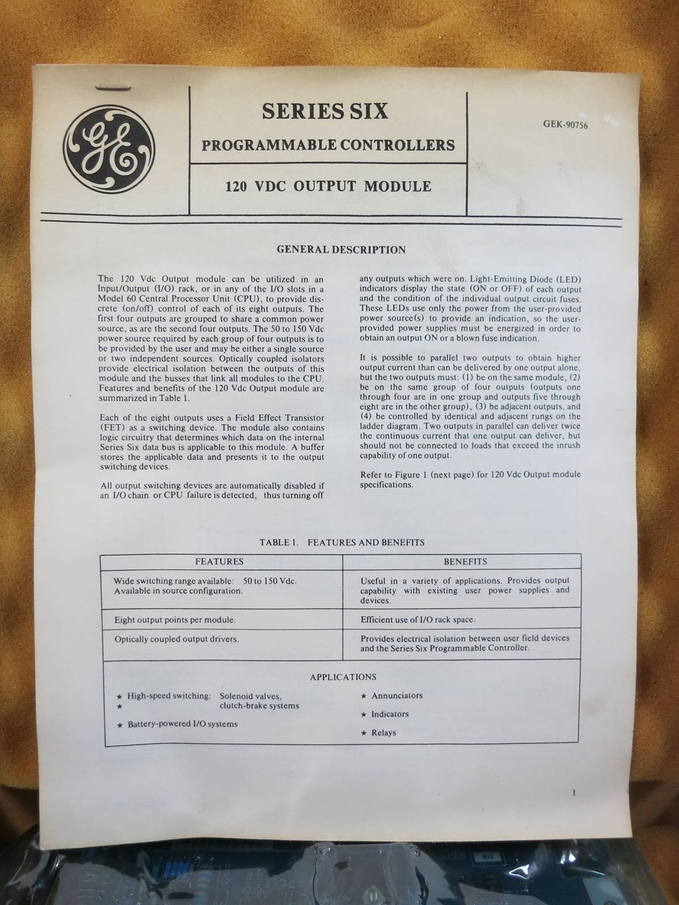 GE Fanuc Series 6 IC600-BF924A 120V DC Output Module PLC IC600BF924A New (TK4891-2)