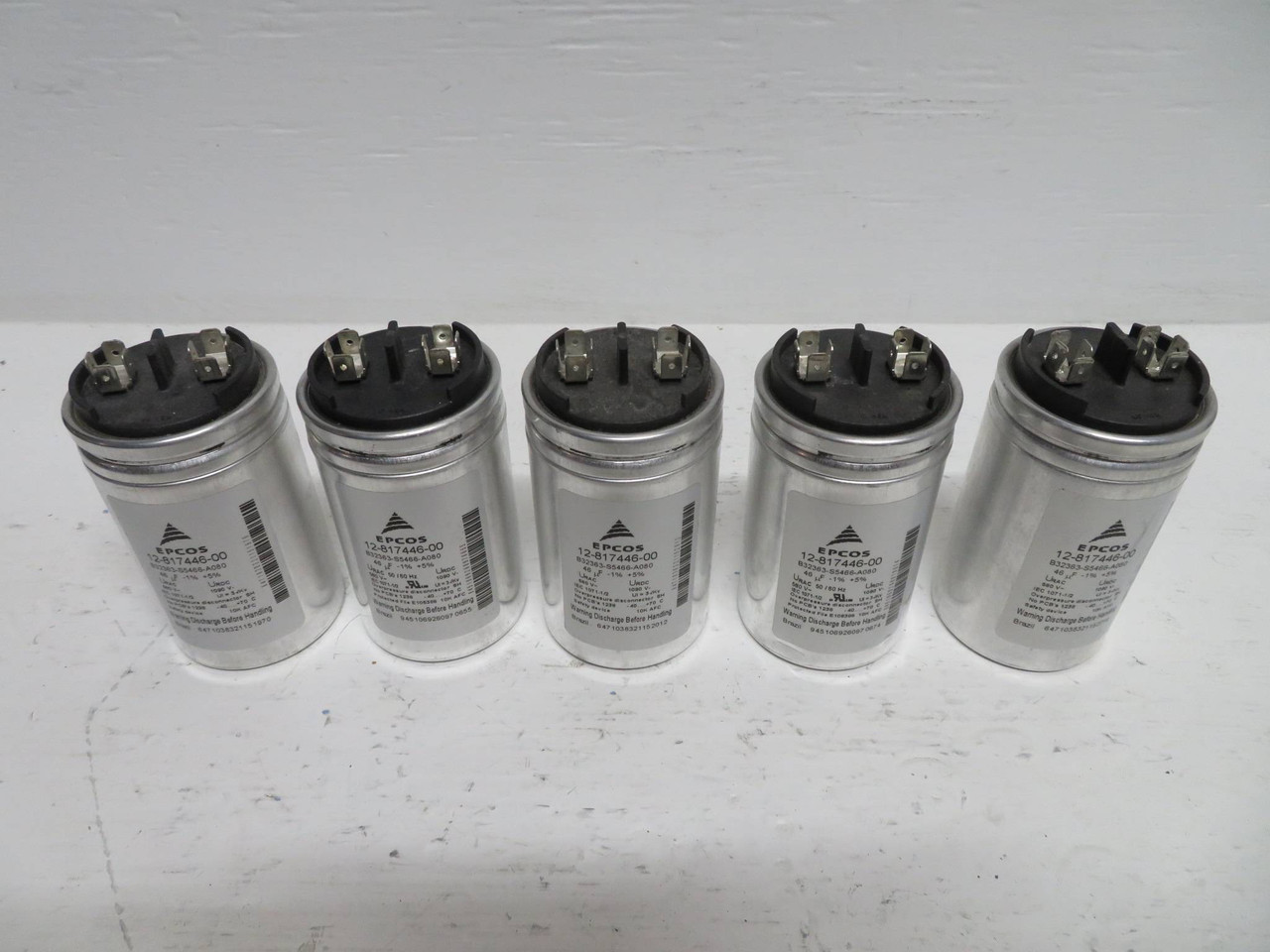 Lot of 5 EPCOS 12-817446-00 Capacitor B32363-S5466-A080 46 uF 580 V 1090 V (NP2292-5)