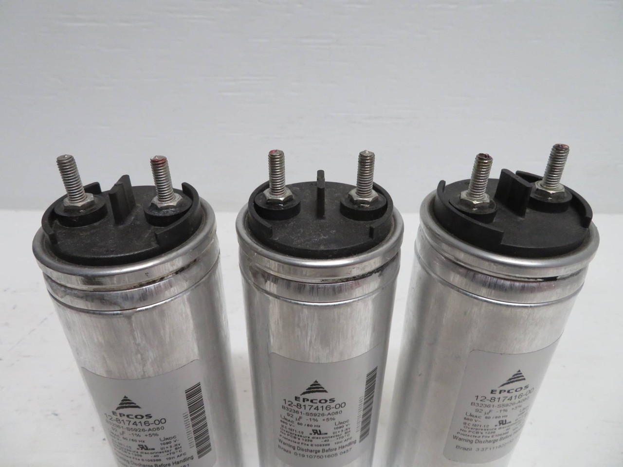Lot of 3 EPCOS 12-817416-00 Capacitor B32361-S5926-A080 92 uF 580V URAC 1090V (NP2280-10)