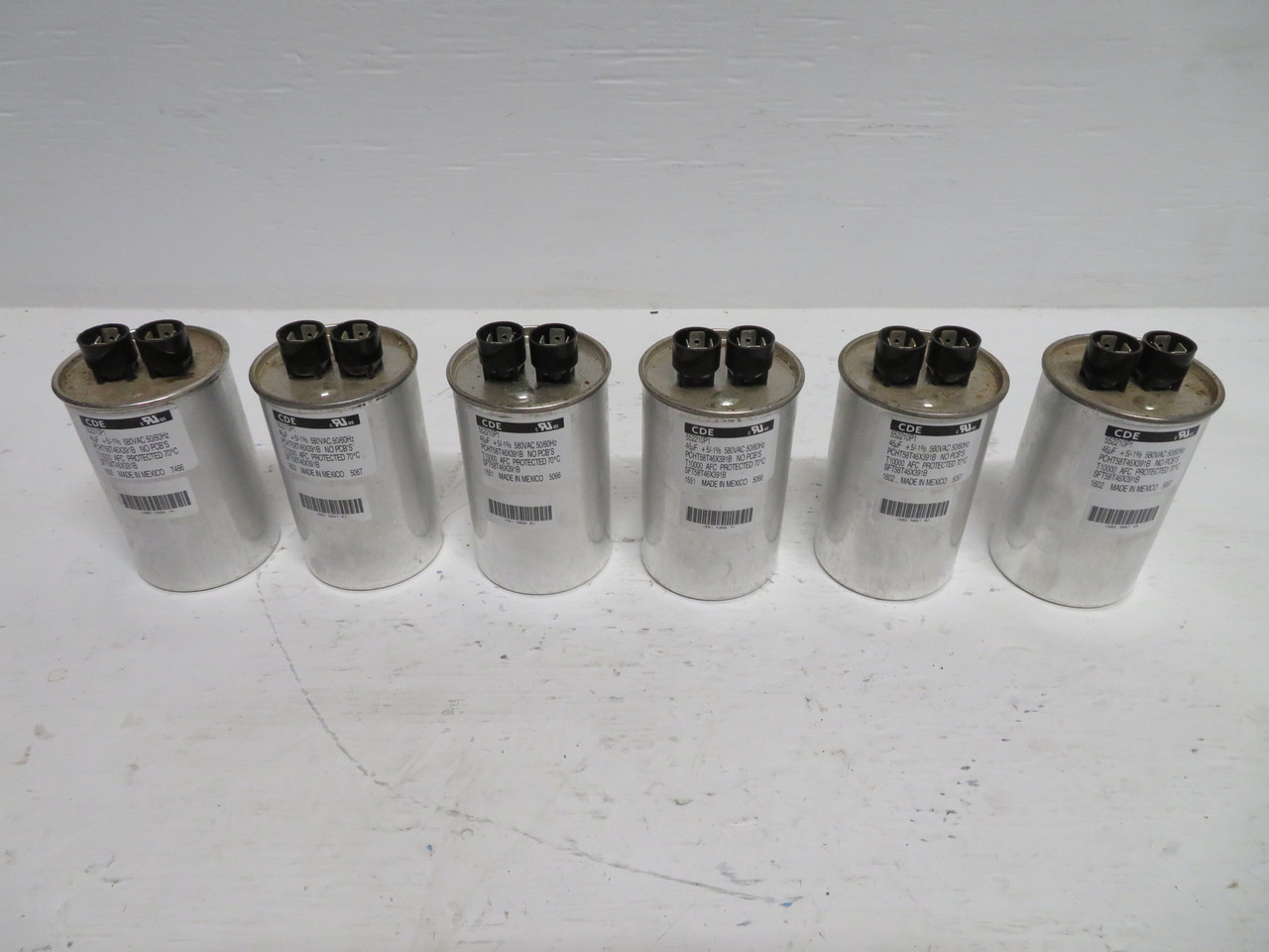 Lot of 6 CDE 552210P1 Capacitor PCHT58T46X391B 46 MF 580 VAC