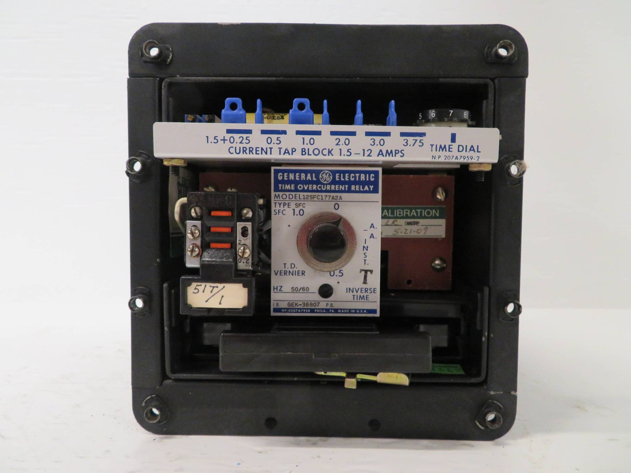 General Electric 12SFC177A2A Time Overcurrent Relay GE SFC 1.0 60 Hz (NP2308-5)