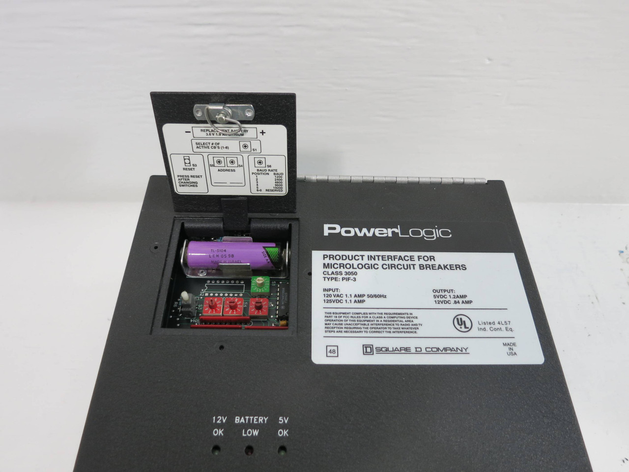 Square D 3050/PIF-3 PowerLogic Product Interface for Micrologic Circuit Breakers (DW1485-6)