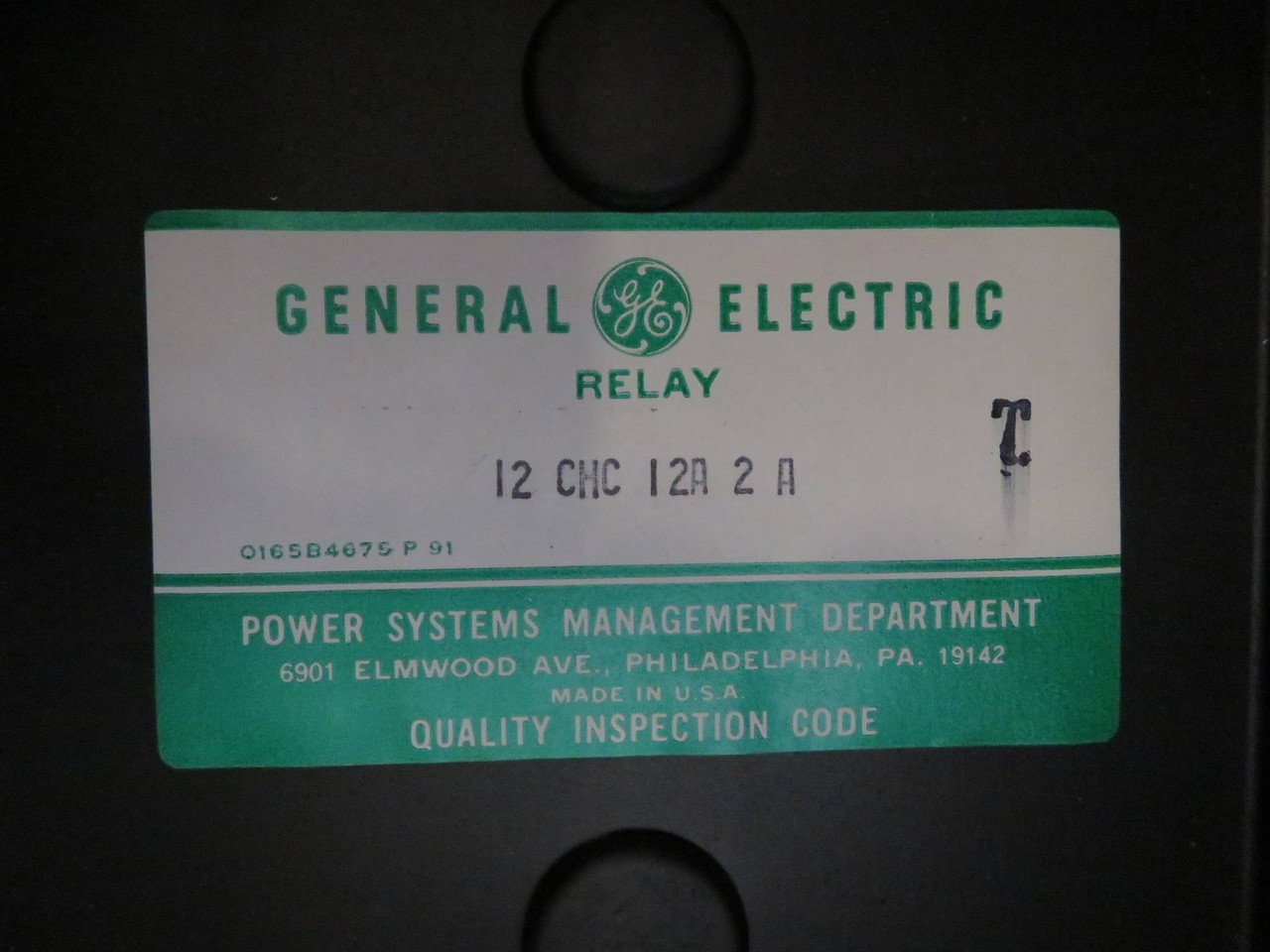 General Electric 12CHC12A2A Fault Relay GE CHC 12CHC 12A2A 5 Amp (NP2323-1)