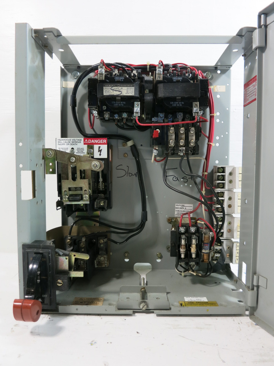 GE 8000 FVR Size 1 Reversing Starter 30 Amp Fusible 18" MCC Bucket CR309CO**ACJA (TK4948-12)