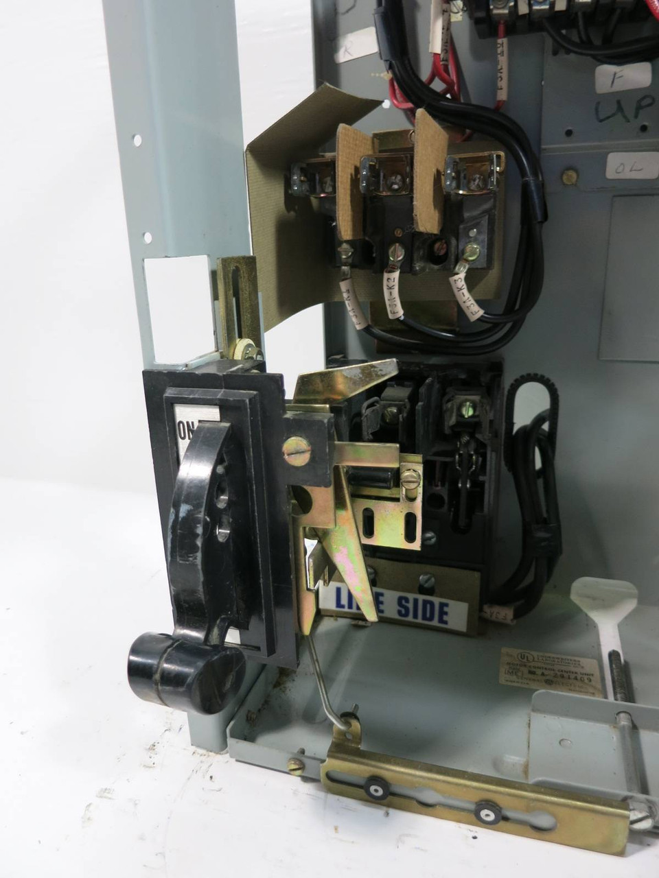 GE 7700 Plus FVR Size 1 Reversing Starter 30 Amp Fusible 18" MCC Bucket 8000 30A (TK4947-26)