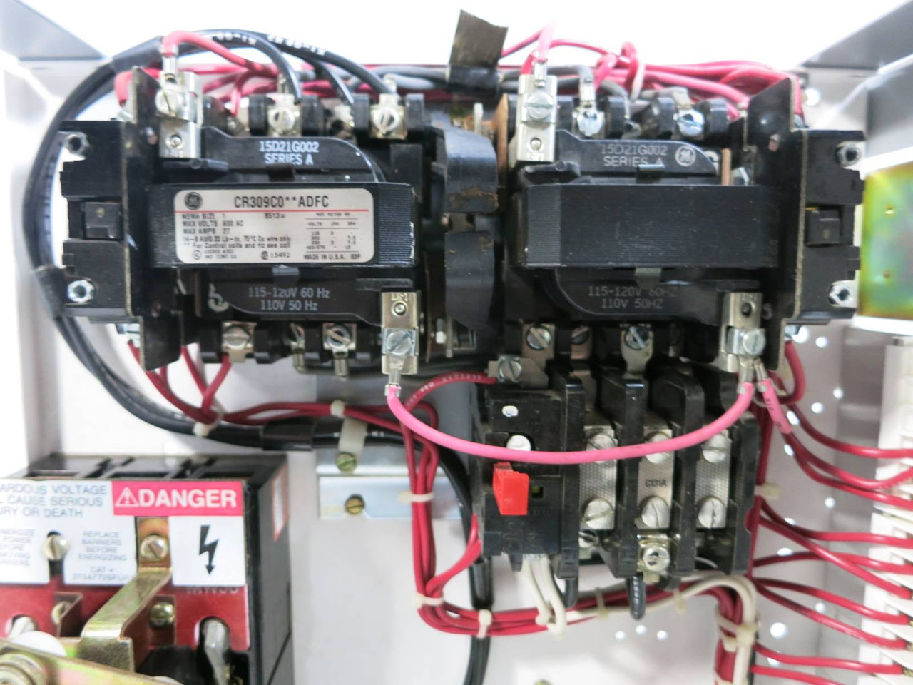 GE 8000 FVR Size 1 Reversing Starter 30 Amp Fusible 18" MCC Bucket CR309CO**ADFC (TK4951-3)