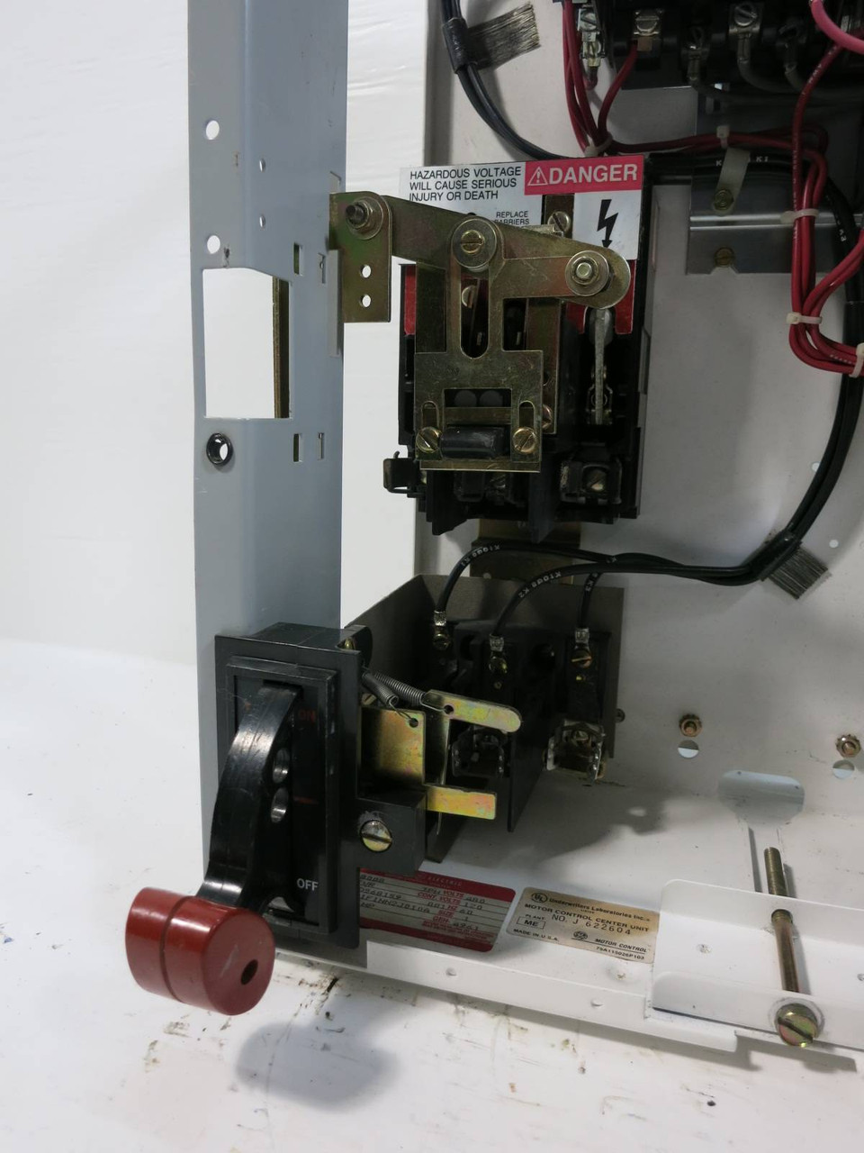 GE 8000 FVR Size 1 Reversing Starter 30 Amp Fusible 18" MCC Bucket CR309CO**ADFC (TK4951-3)