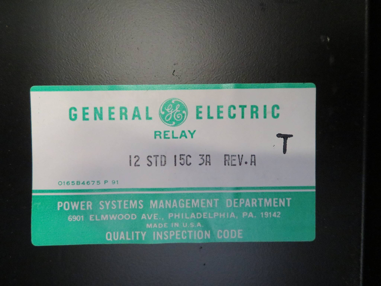 General Electric 12STD15C3A Differential Relay Transformer Protection Relay STD (NP2333-1)