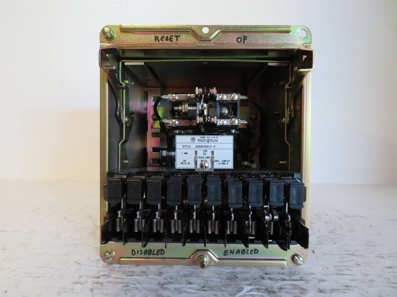 Westinghouse Type SX Auxiliary Relay Style 289B459A15 A WH SX 125 V DC (NP2337-2)