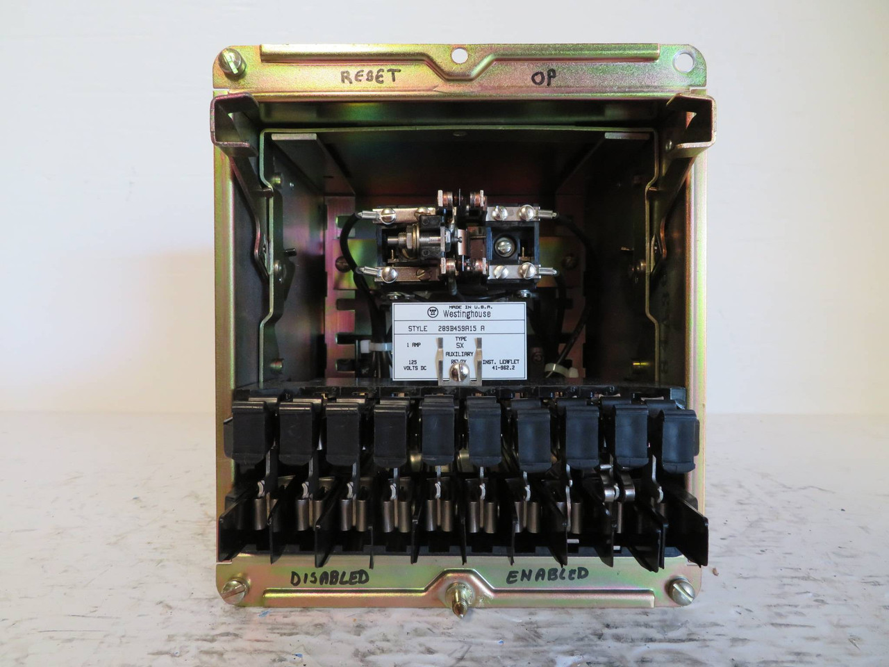 Westinghouse Type SX Auxiliary Relay Style 289B459A15 A WH SX 125 V DC (NP2337-2)