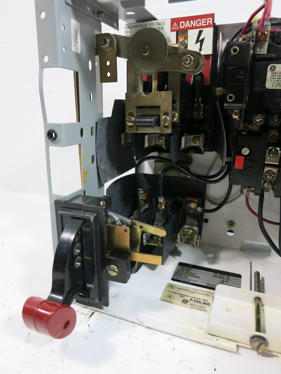 GE 8000 Size 1 Starter 30 Amp Fusible 12" FVNR MCC Bucket 7700 CR306C0**ACET (TK4955-1)