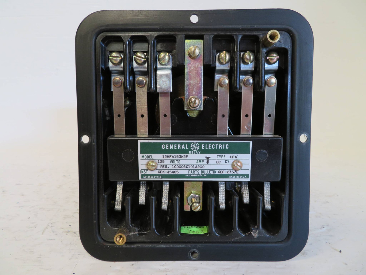 General Electric 12HFA153K2F Relay Type HFA GE 125V- DC GE 12HFA-153K2F (NP2341-1)