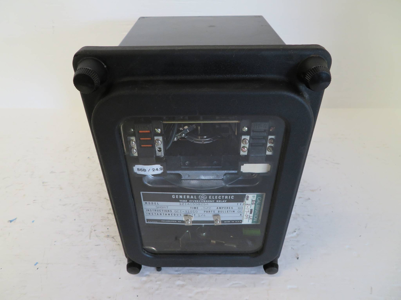 General Electric 12IAC55B25A Time Overcurrent Relay Short 0.5/2A GE Type IAC (NP2342-1)