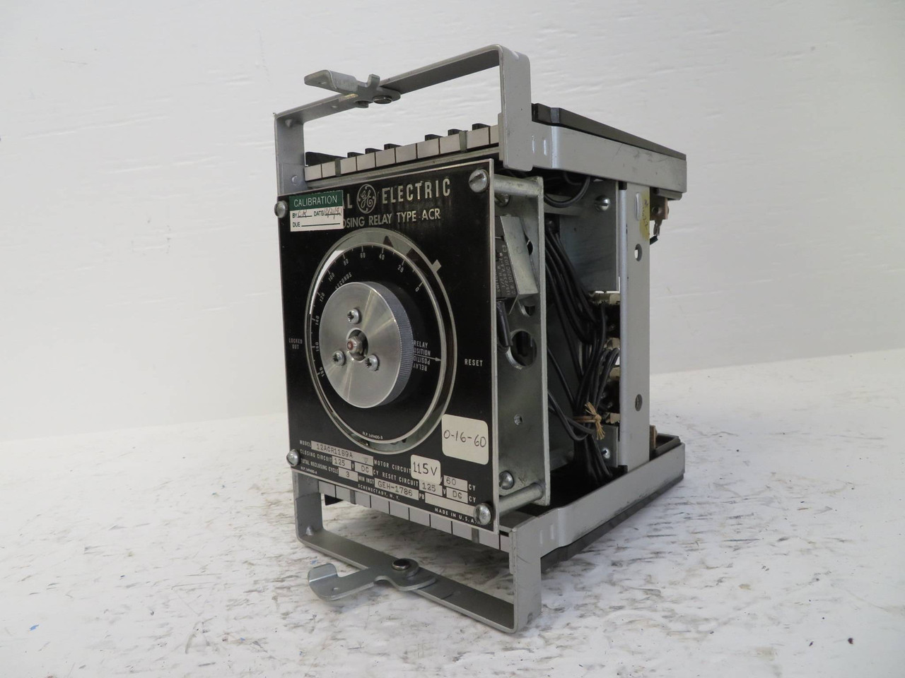 General Electric 12ACR11B9A A-C Reclosing Relay Type ACR GE 120V 12ACR-11B9A (NP2352-1)