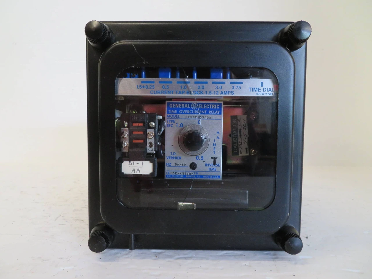 General Electric 12SFC153A2A Time Overcurrent Relay GE SFC 1.0 60 Hz GEK-36807 (NP2348-7)