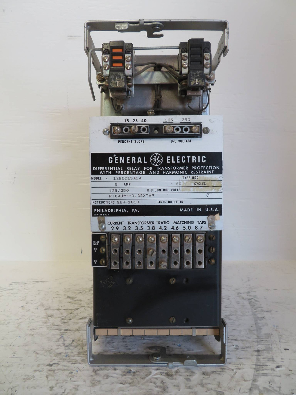 GE 12BDD15A1A Differential Relay Transformer Protection Harmonic BDD (No Case) (NP2366-4)