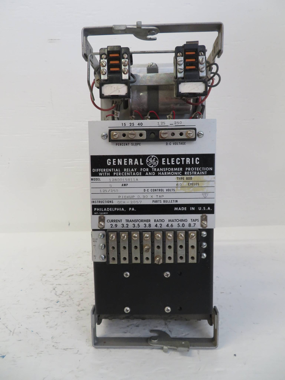 GE 12BDD15B11A Differential Relay Transformer Protection Harmonic BDD (No Case) (NP2372-4)