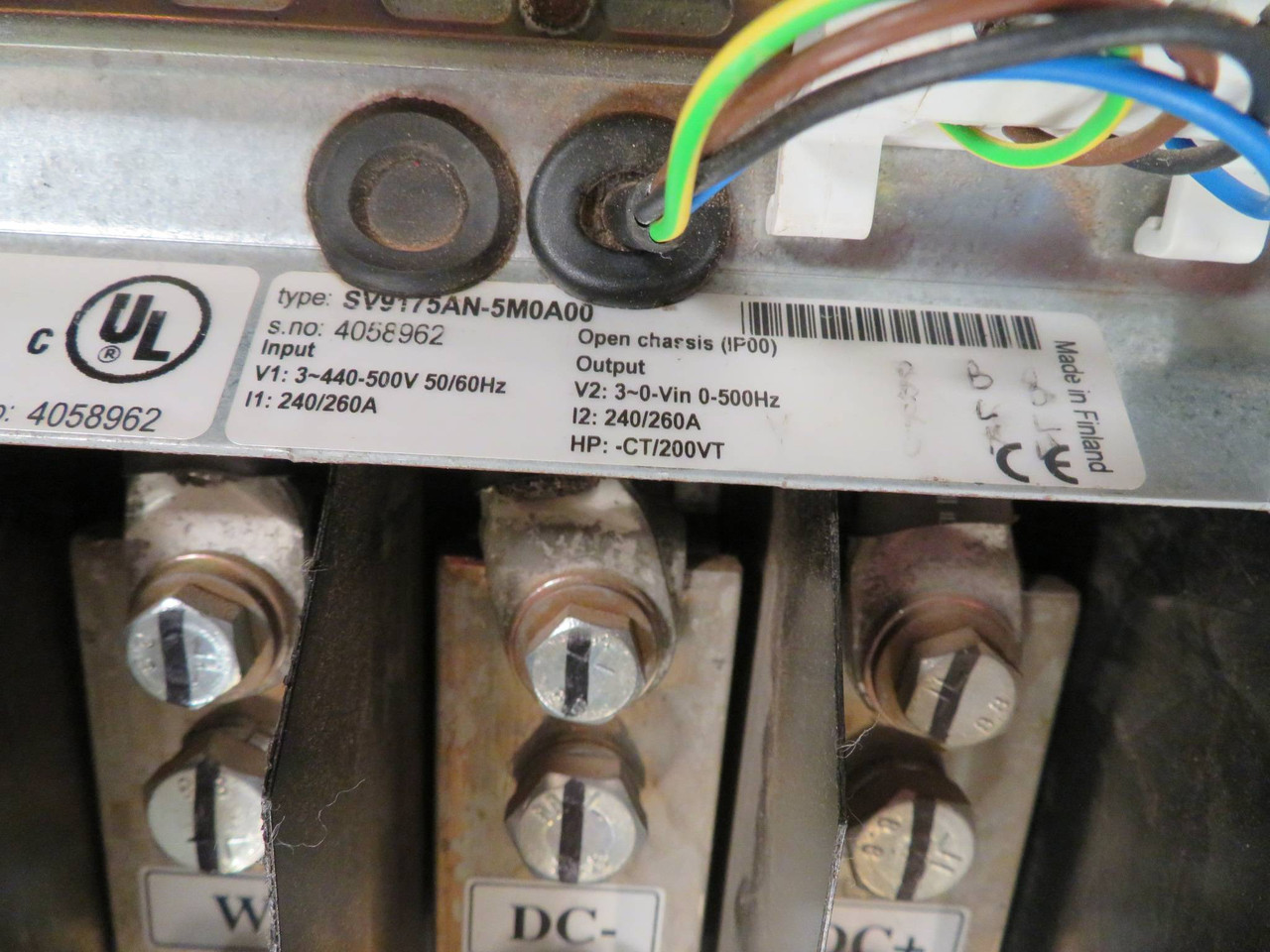 Cutler Hammer SV9175AN-5M0A00 200 HP AC VS Drive SV 9000 480V SV9200AG VFD (NP2387-1)