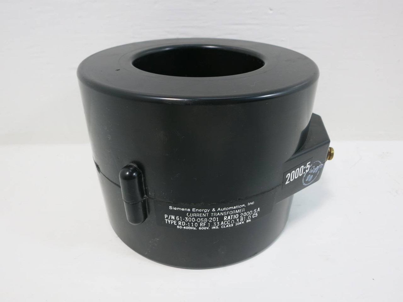 Siemens 61-300-058-201 Type RD-110 Current Transformer Ratio 2000:5A CT (TK5007-41)