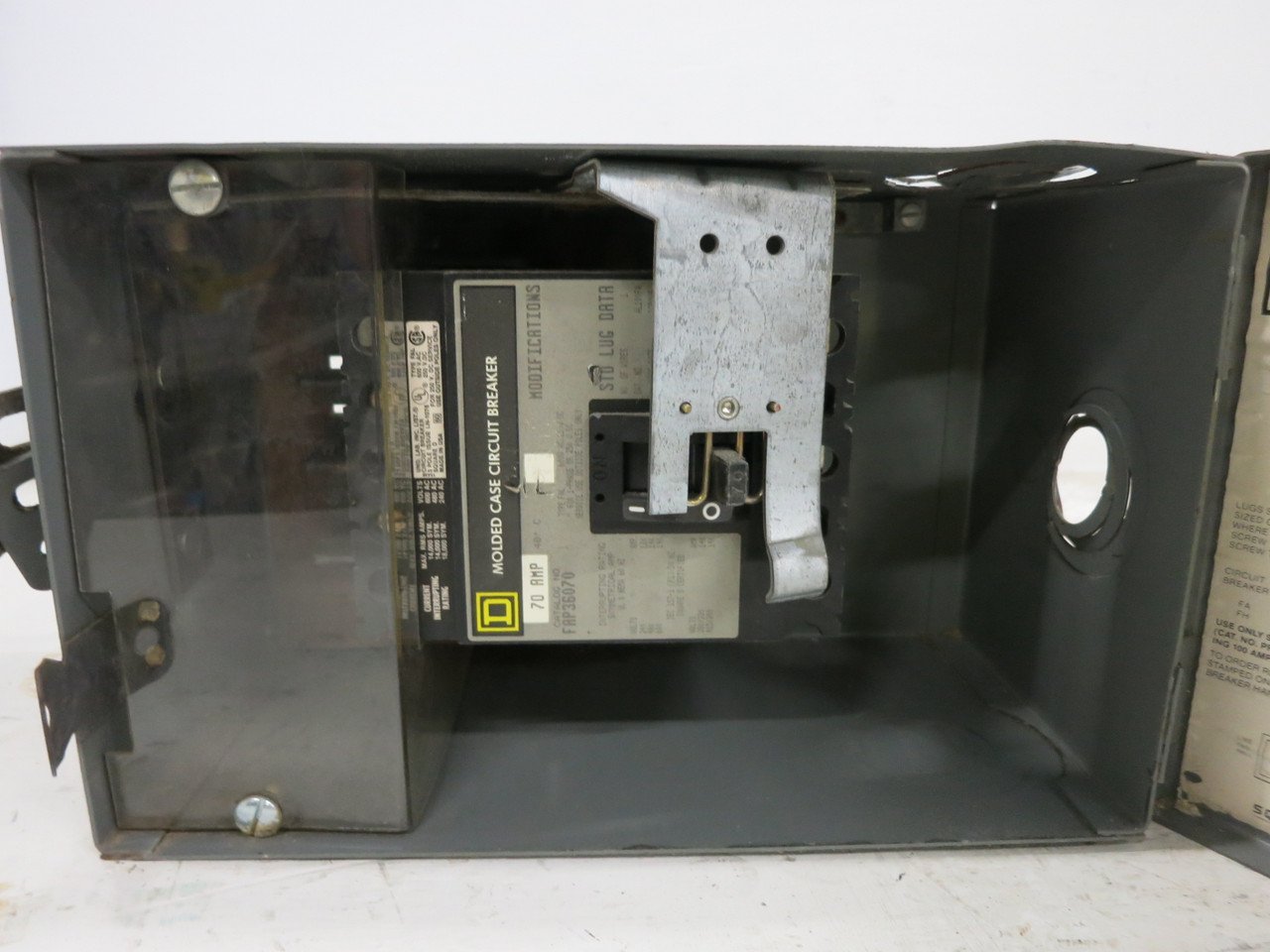 Square D PFA34070GN 70A 480V I-Line Breaker Bus Plug 3PH 4W 70 Amp PFA-34070-GN (DW1507-2)
