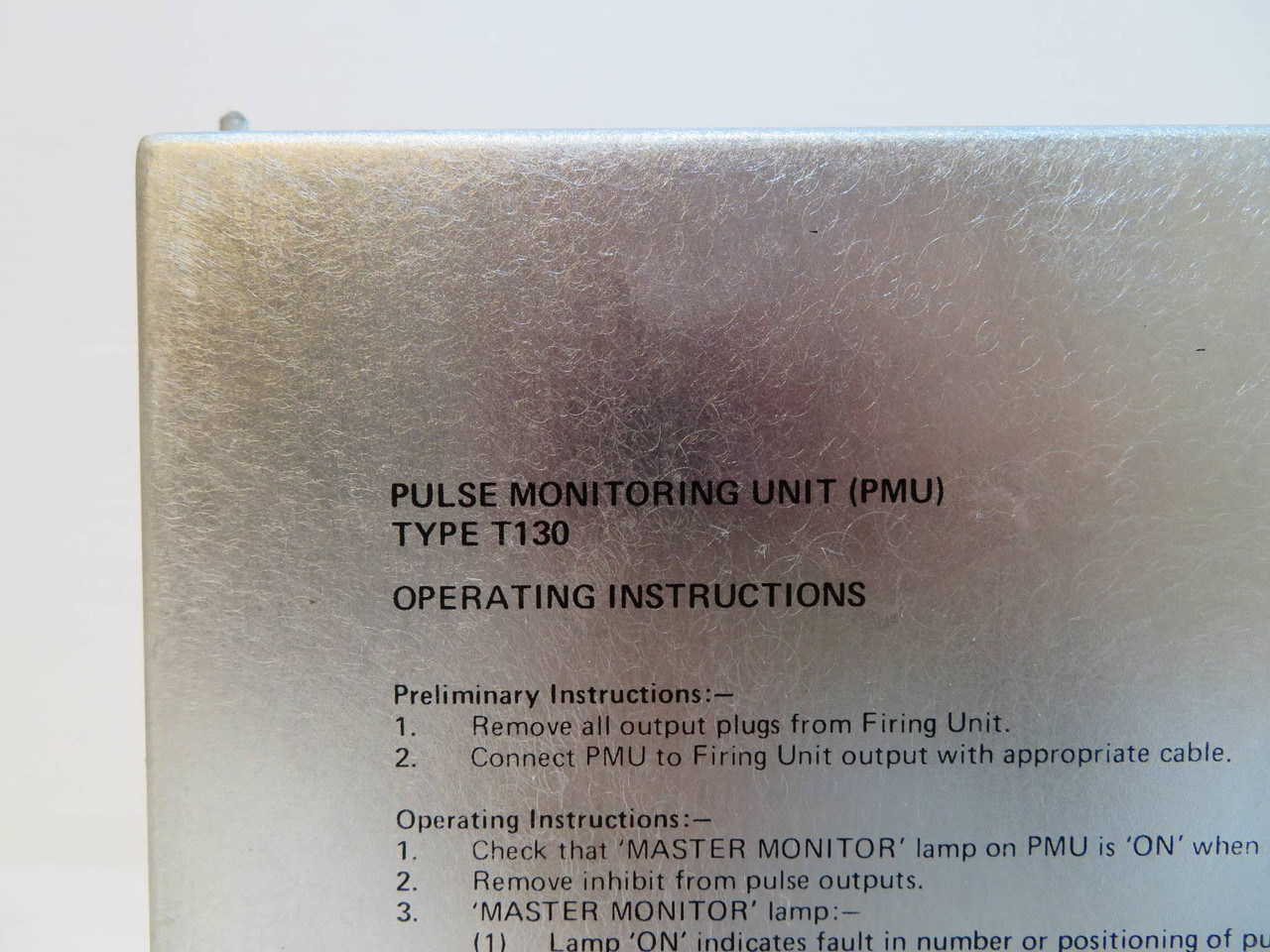 GEC Pulse Monitor Unit Type T130 PMU T-130 0-10 PLC Module Monitoring P-M-U (NP2426-1)