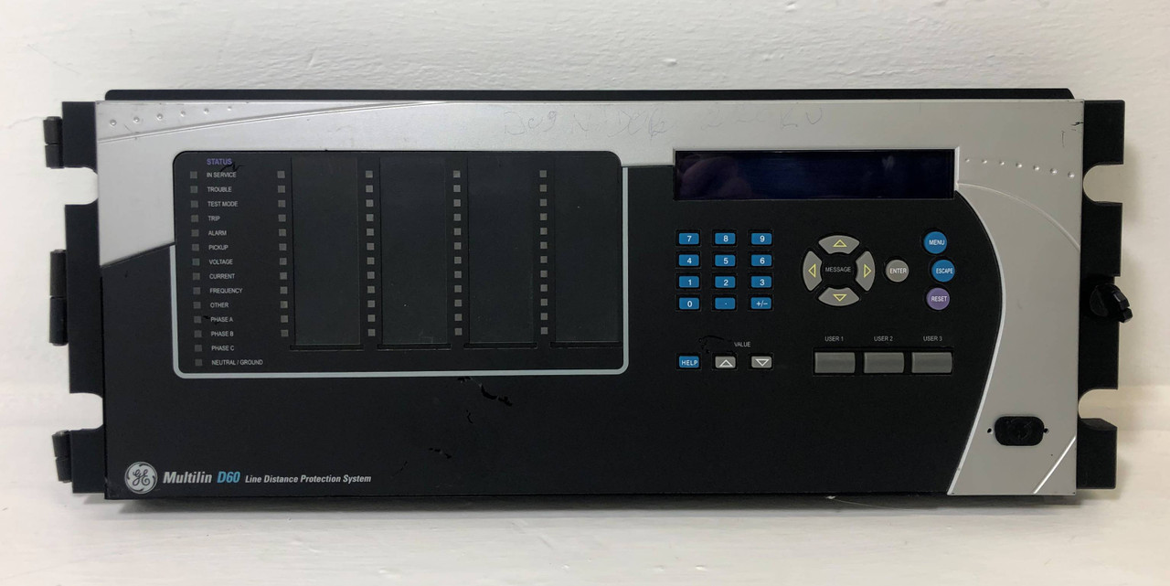 GE Multilin D60 Line Distance Protection System Relay Front Panel UR ...