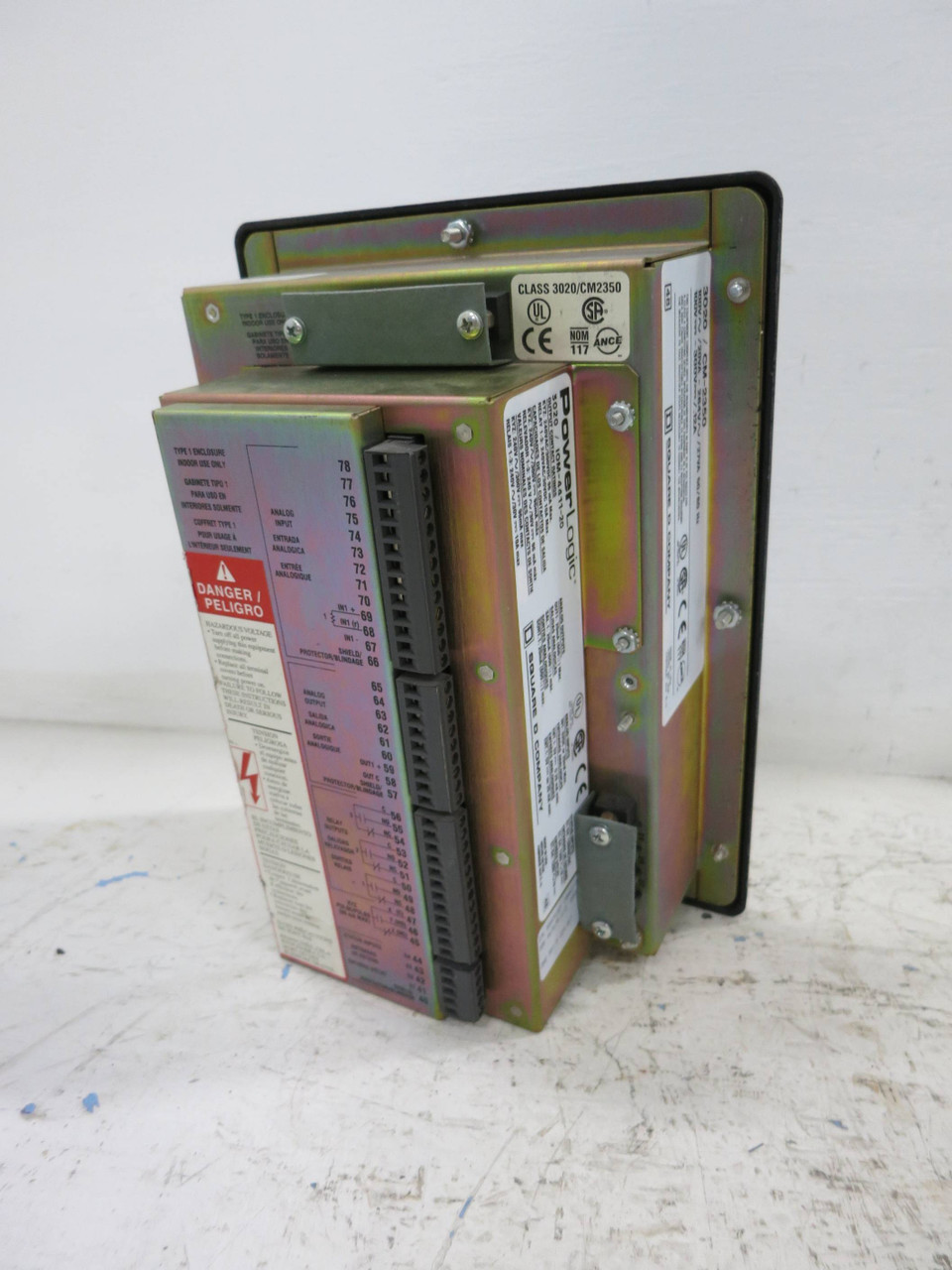 Square D PowerLogic 3020-CM-2350 Circuit Monitor w/ IOM-4411-20 I/O Module (DW1536-1)