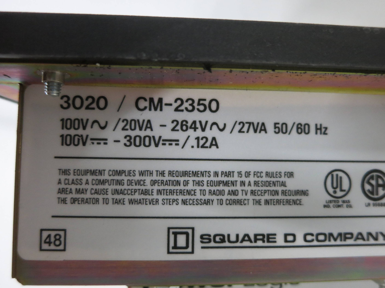 Square D PowerLogic 3020-CM-2350 Circuit Monitor w/ IOM-4411-20 I/O Module (DW1536-1)