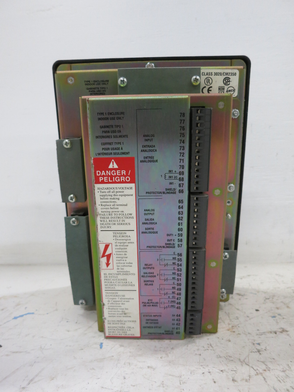 Square D PowerLogic 3020-CM-2350 Circuit Monitor w/ IOM-4411-20 I/O Module (DW1536-1)