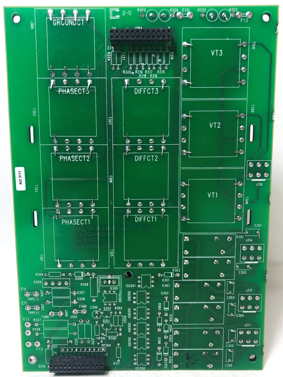 GE Multilin 1228-0002-D6 Relay CT Board R300 SR469 SR489 806507 General Electric (EM3597-1)