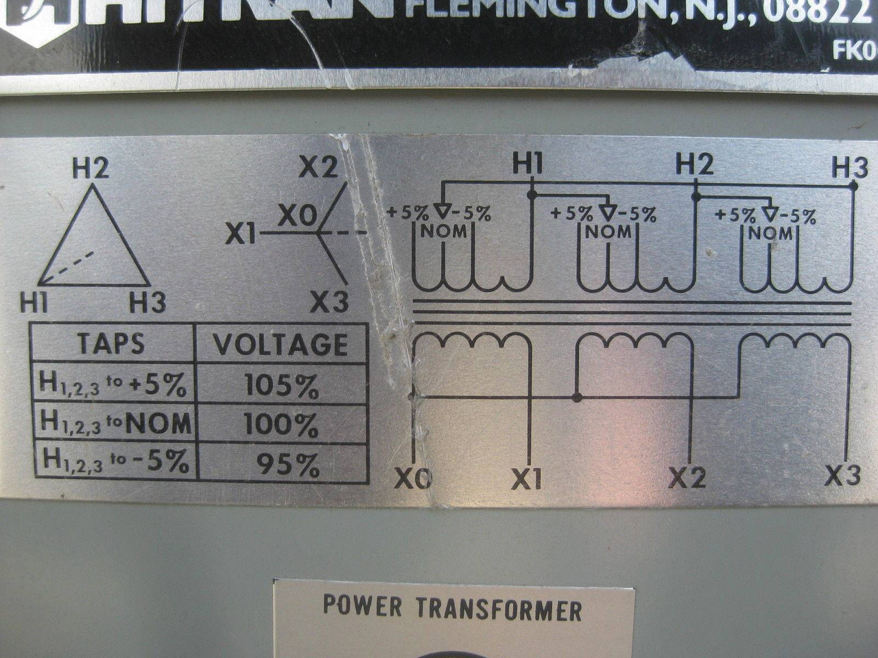 Hitran 75 KVA 460 Delta to 460Y/266 D3007544H6 3PH Isolation Transformer 75kVA V (EBI2394-1)