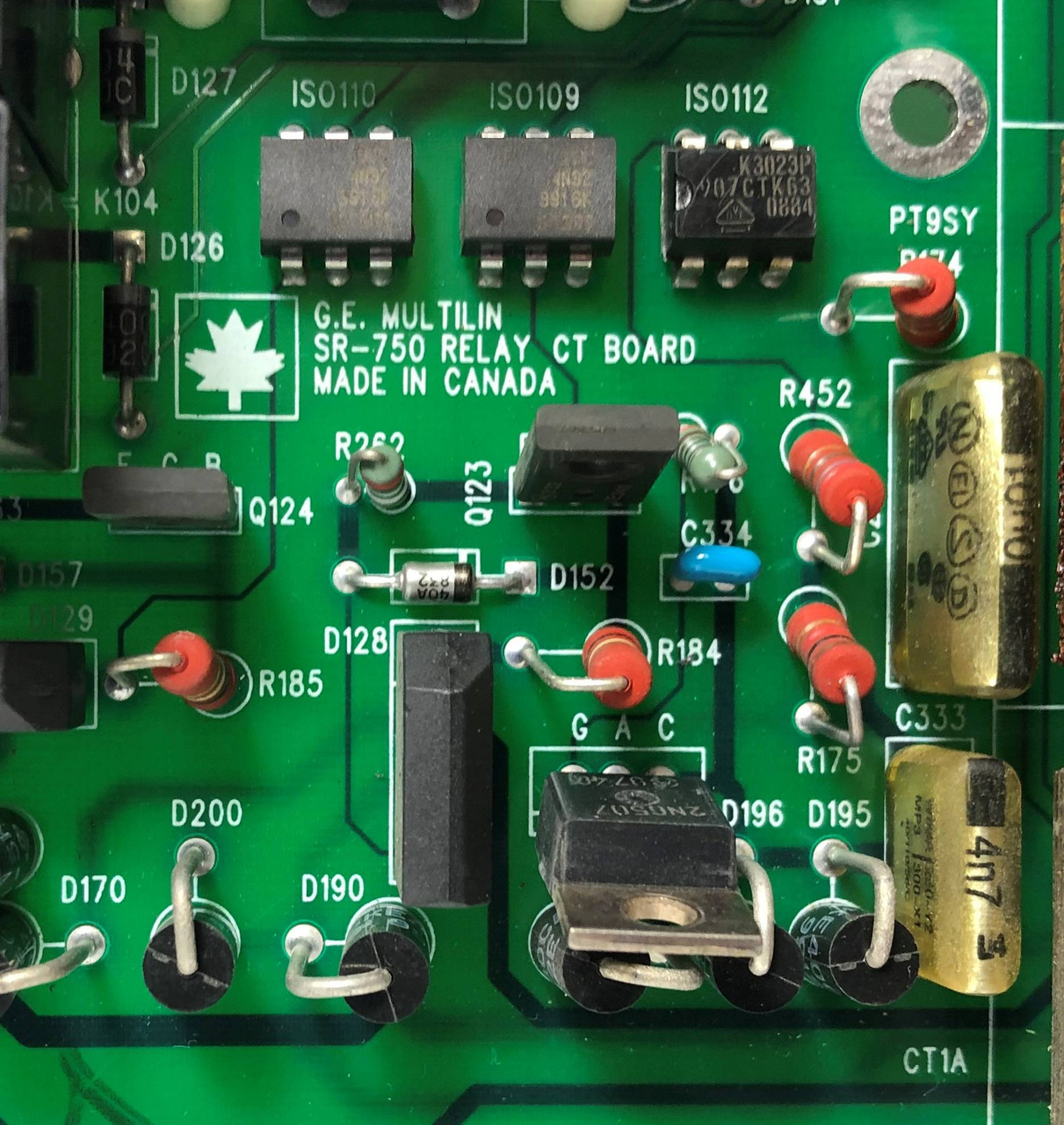 GE Multilin 1219-0015-H3 SR-750 Relay CT Board Rev H3 1719-1001 General Electric (EM3598-1)