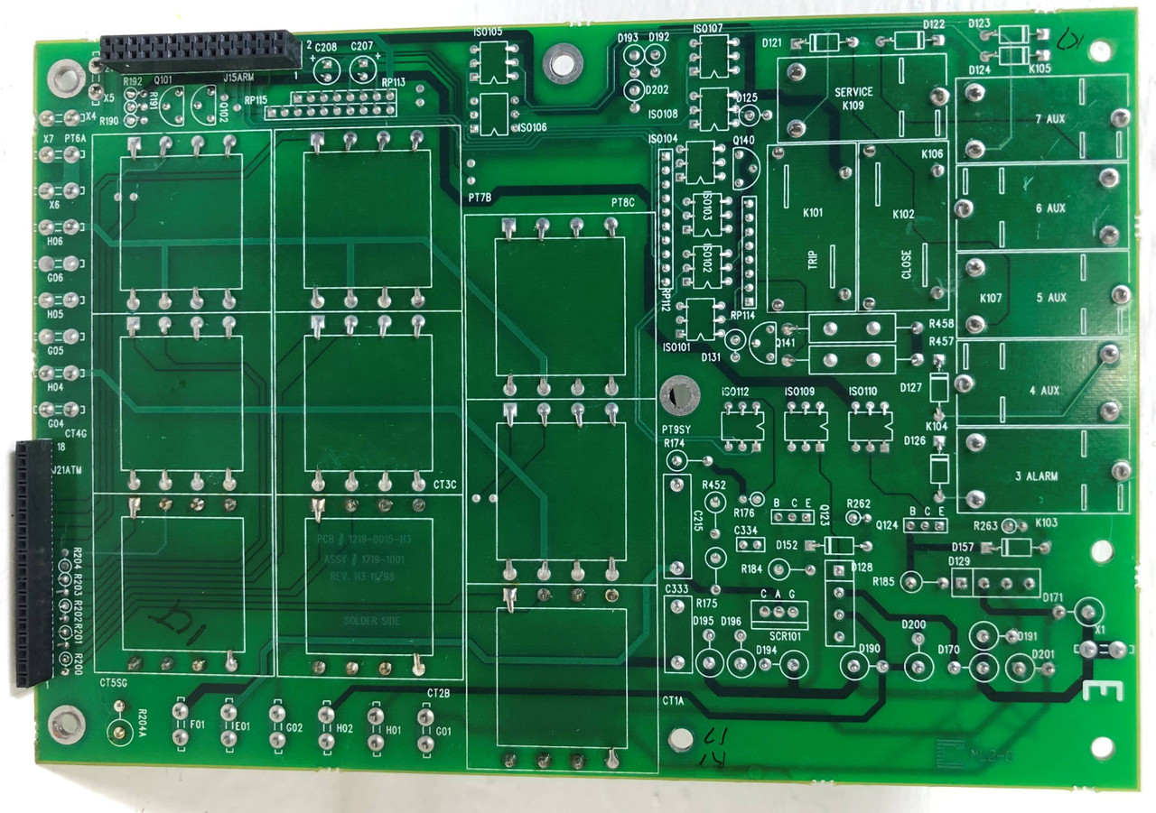 GE Multilin 1219-0015-H3 SR-750 Relay CT Board Rev H3 1719-1001 General Electric (EM3598-1)