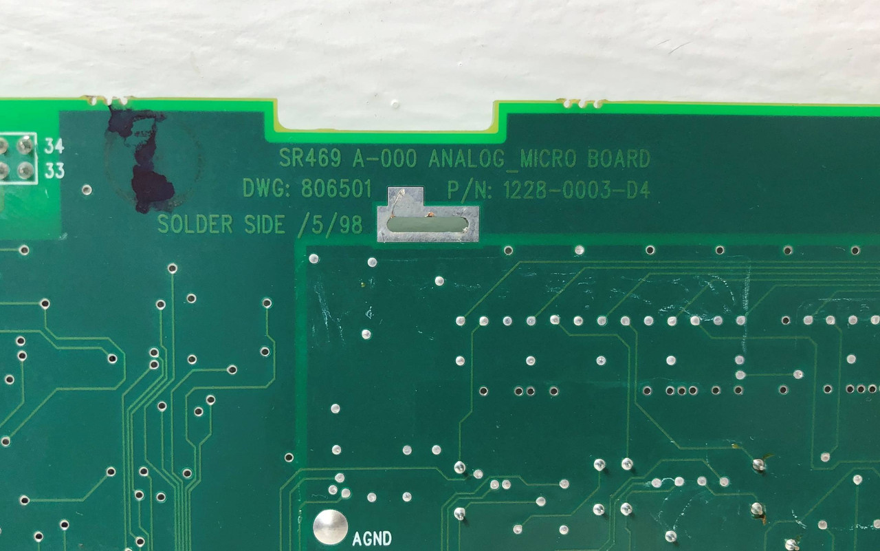 GE Multilin 1228-0003-D4 Analog Micro Board SR469 A-000 806501 General Electric (EM3608-1)