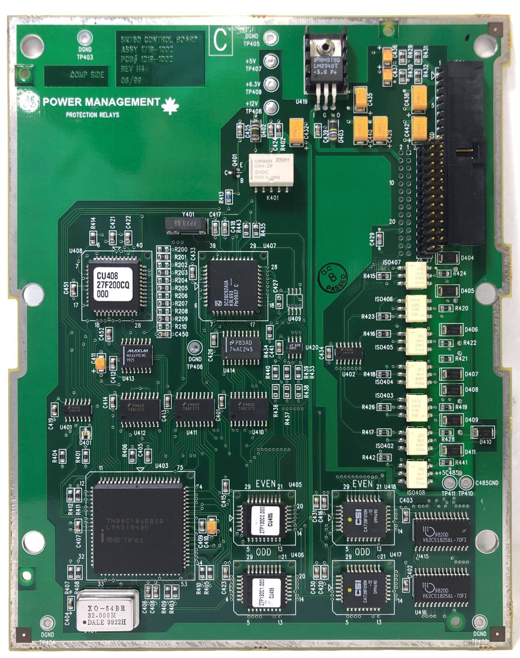 GE Multilin 1219-1002 SR760 Control Board Protection Relay Rev. H4 1719-1002 (EM3606-1)