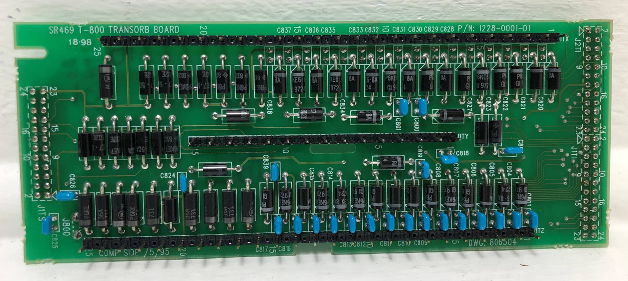 GE Multilin 1228-0001-D1 T-800 Transorb Board SR469 806504 General Electric (EM3612-2)