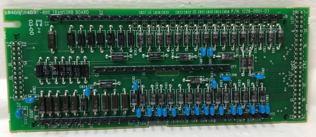 GE Multilin 1228-0001-D3 T-800 Transorb Board SR469 806504 General Electric (EM3611-5)