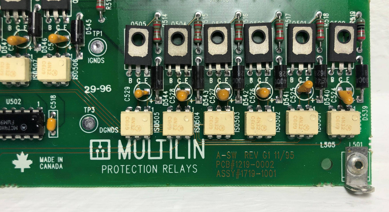 GE Multilin 1219-0002 A-SW Board Relay Rev. G1 1719-1001 General Electric (EM3633-4)