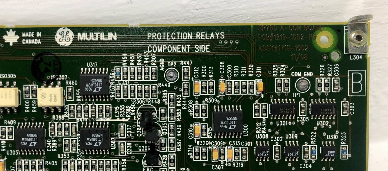 GE Multilin 1219-1002-H3 SR760 A-Com Board Relay Rev. H3 1719-1002 12191002H3 (EM3635-1)