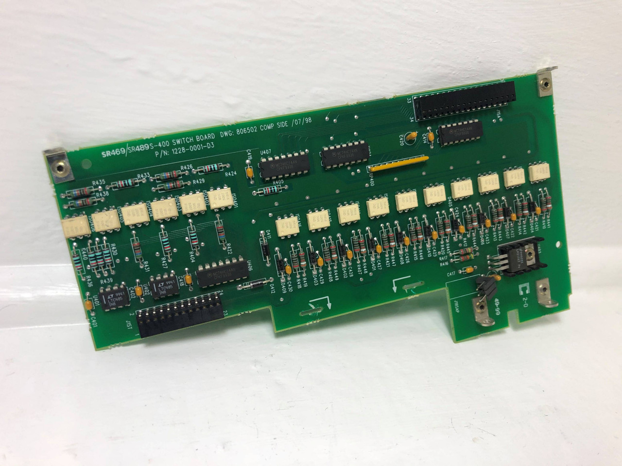 GE Multilin 1228-0001-D3 S-400 Switch Board SR469 / SR489 DWG 806502 Rev. D3 (EM3632-5)