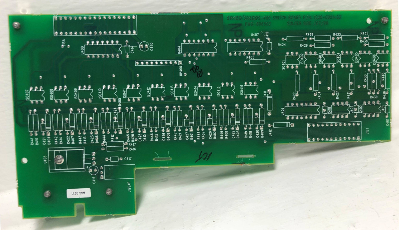 GE Multilin 1228-0001-D3 S-400 Switch Board SR469 / SR489 DWG 806502 Rev. D3 (EM3632-5)