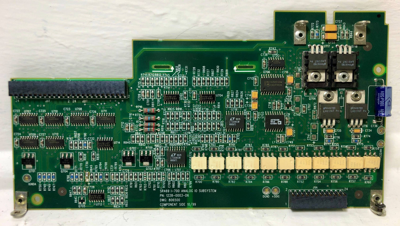 GE Multilin 1228-0003-D6 SR469 I-700 Analog IO Subsystem Board Relay D6 806500 (EM3640-3)
