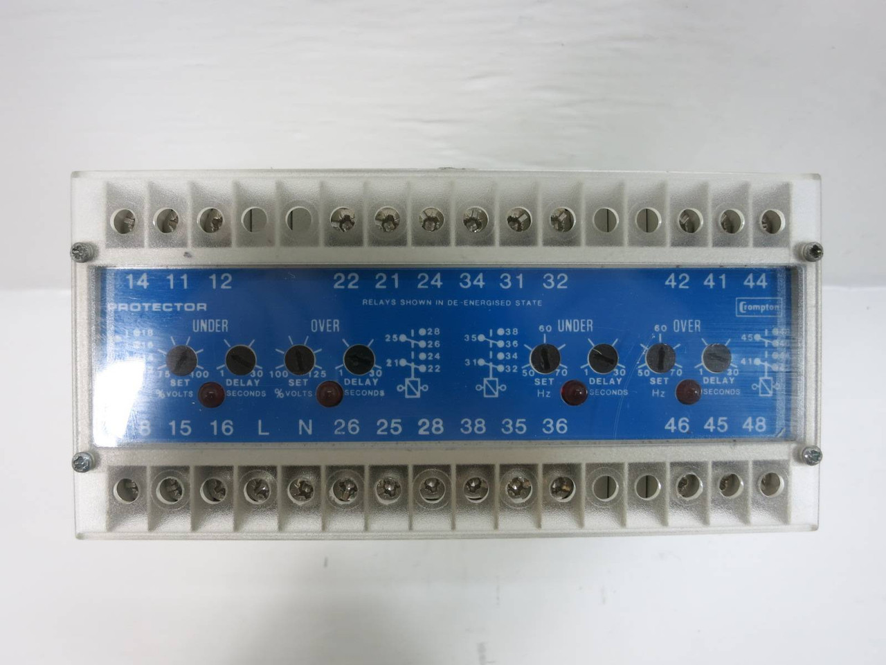 Crompton Instruments 256-PHVU Trip Relay 120V 60Hz 27/59 81O/U (TK5199-1)