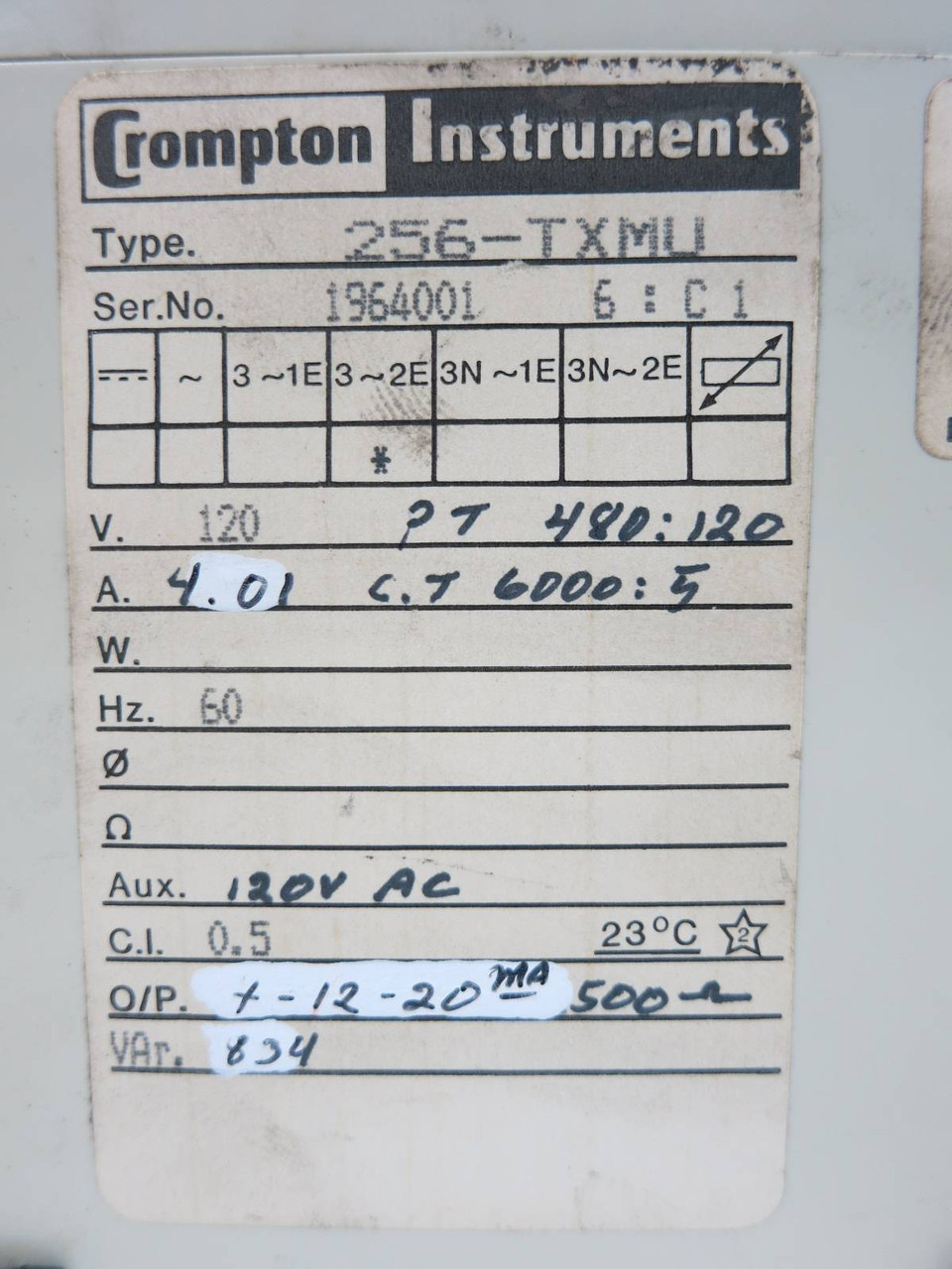 Crompton Instruments 256-TXMU Paladin Transducer Module (TK5198-2)