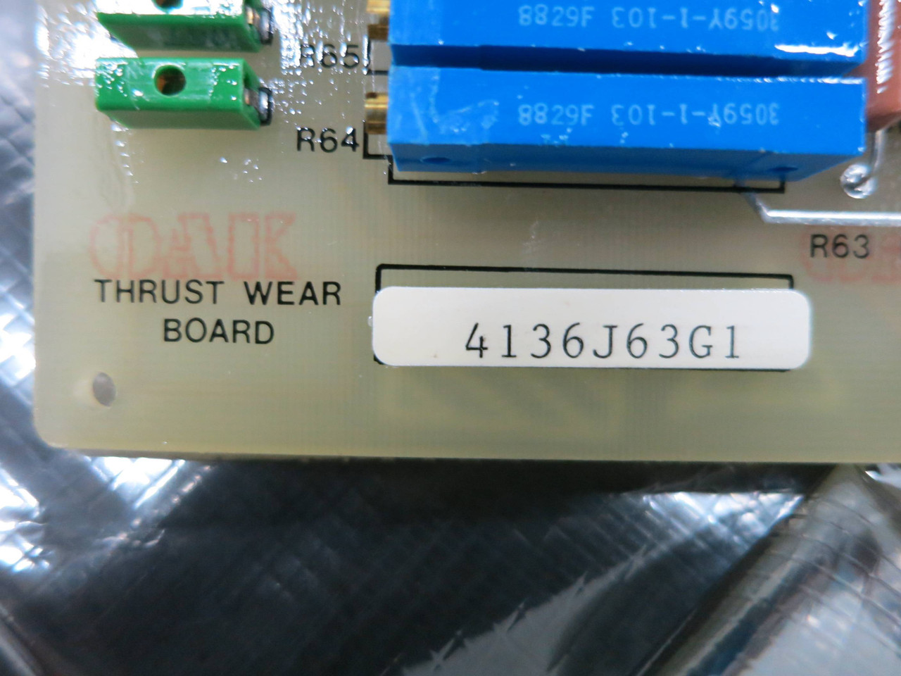 NEW GE 4136J63G1 Thrust Wear Circuit Board Module PLC General Electric NIB (DW1616-1)